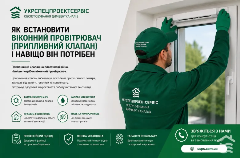 Як встановити віконний провітрювач