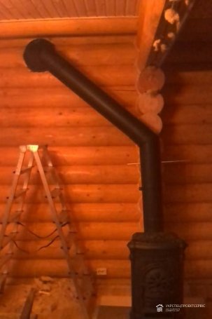 Монтаж димоходу дерев'яного будинку із зрубу